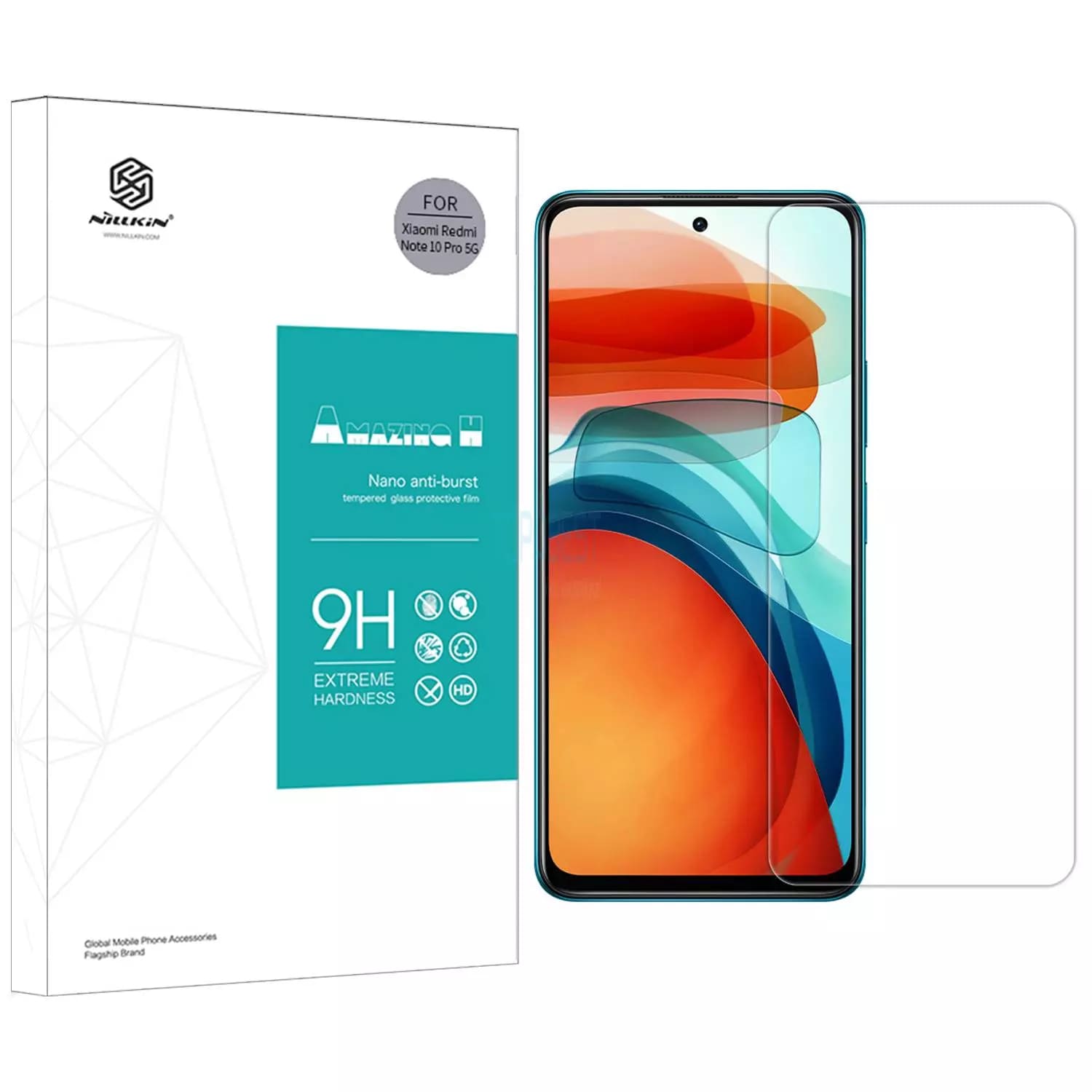Nillkin Gehärtetes Glas 2.5D voor Xiaomi Poco X3 GT/Redmi Note 10 Pro - transparant