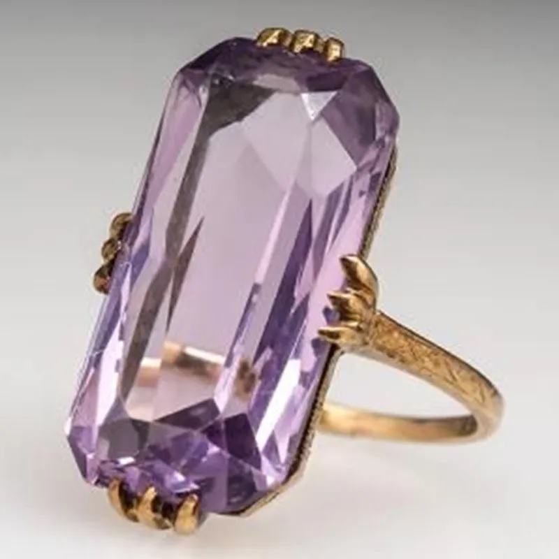Ring BO-29918 - Goud / Paars / 57mm