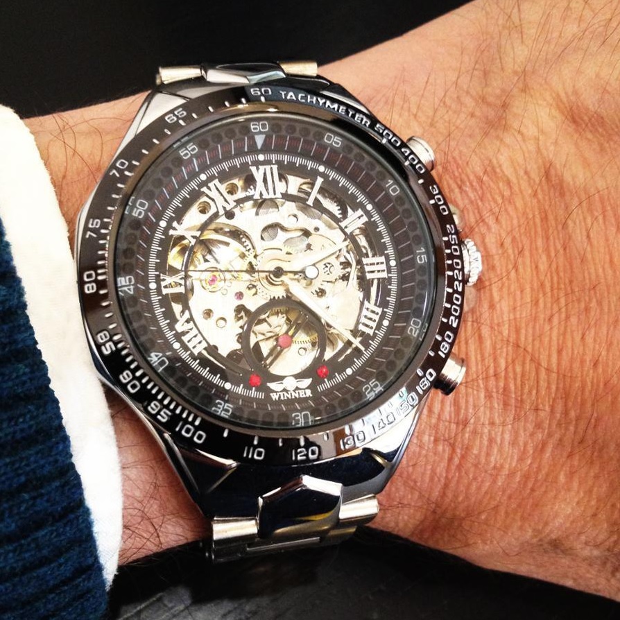 Herenhorloge BO-3053 - Zilver / Zwart