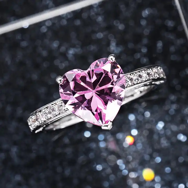 Ring BR-29068 - Zilver/Roze/59mm