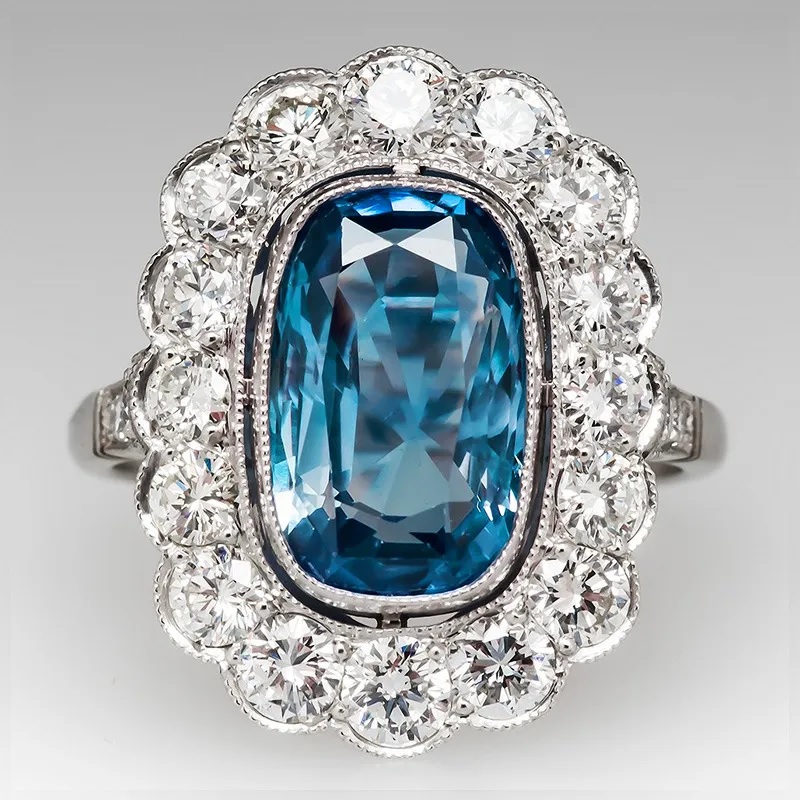 Ring CA-35637 - Zilver / Blauw / 52mm