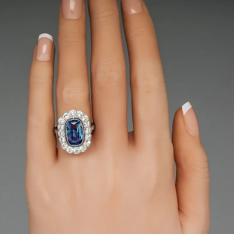 Ring CA-35637 - Zilver / Blauw / 52mm