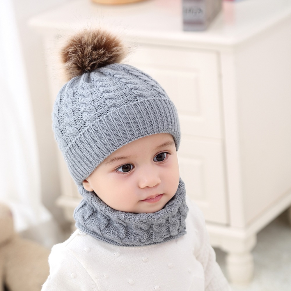 Kindermuts en nekwarmer - Rood