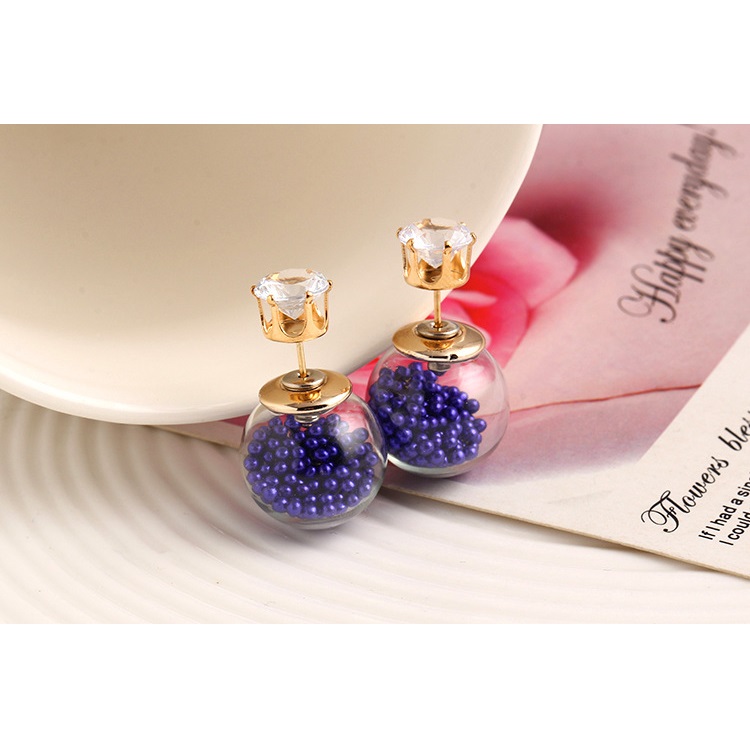 Oorbellen DB-995 - Glitter - goud