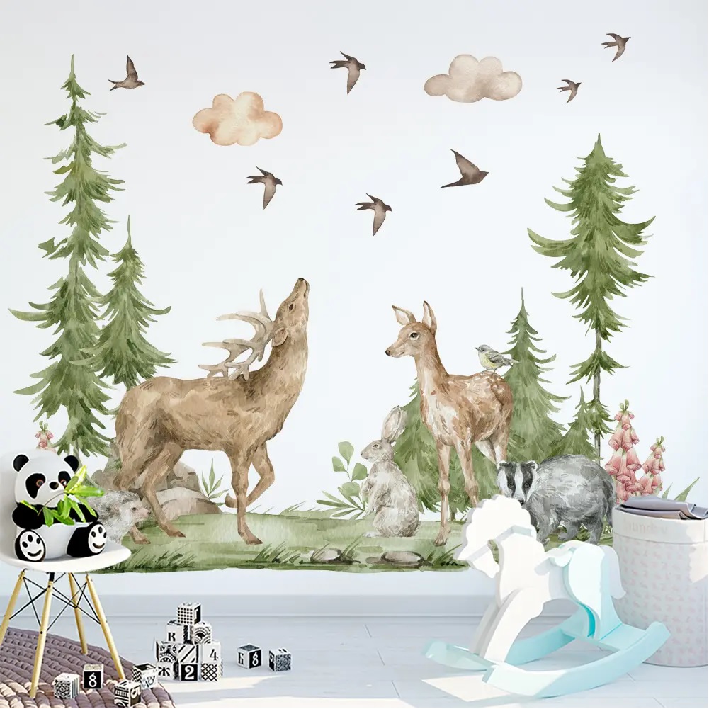 Muursticker / Behang Forest