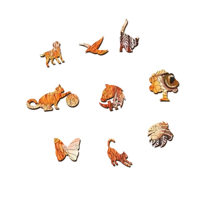 Drevené puzzle-Katze/S