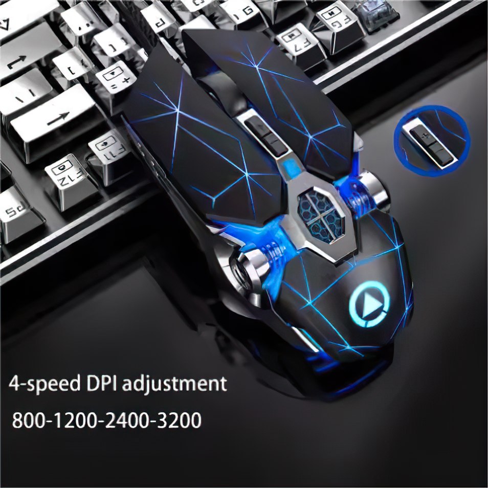 Gamingmuis Mechanic - Wit / Bedraad