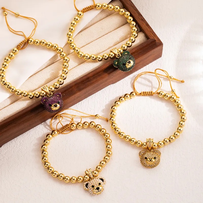Armband Bear - Goud / Donkerblauw