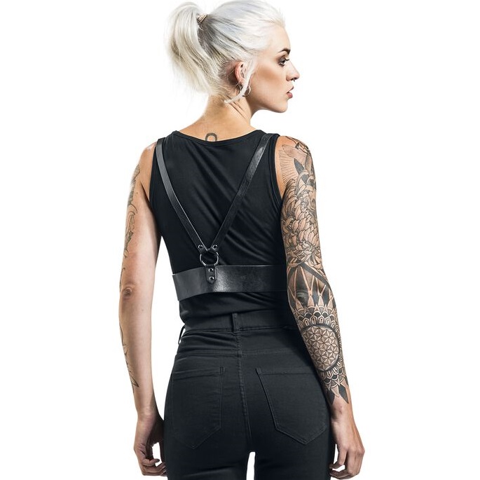 Dames Kunstlederen Harness - Lichtbruin