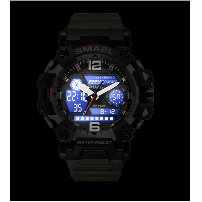 Horloge SMAEL GR-29429 - Zwart / Blauw