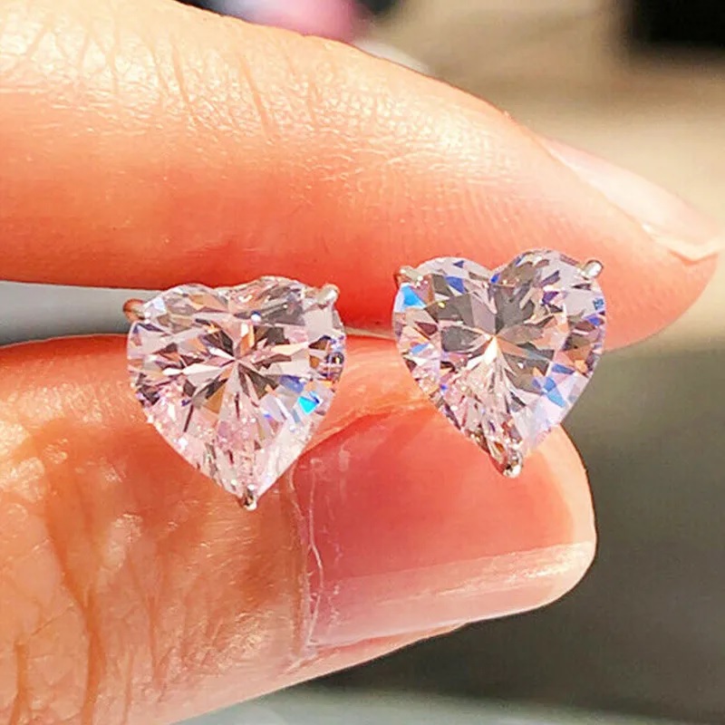 Oorbellen Small Hearts - Blauw