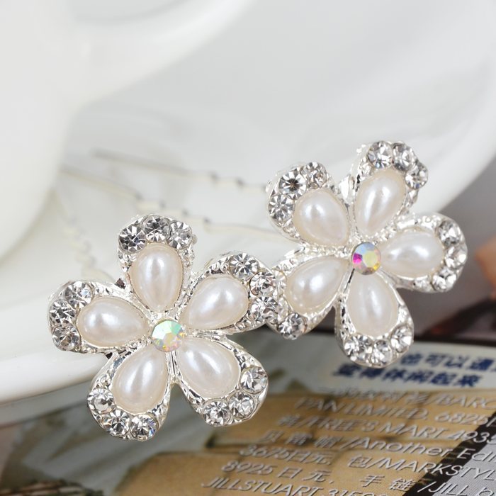 Haarspeld Rhinestone Flower