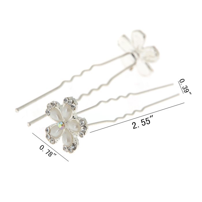 Haarspeld Rhinestone Flower