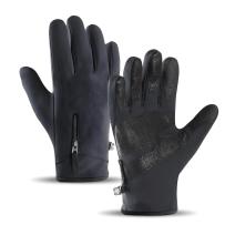Winter anti-slip sporthandschoenen voor aanraakschermen - Maat L – Zwart