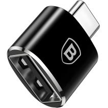Baseus Mini USB-A naar USB-C OTG-adapter - Zwart