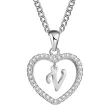 Halsketting Letter - V / Zilver