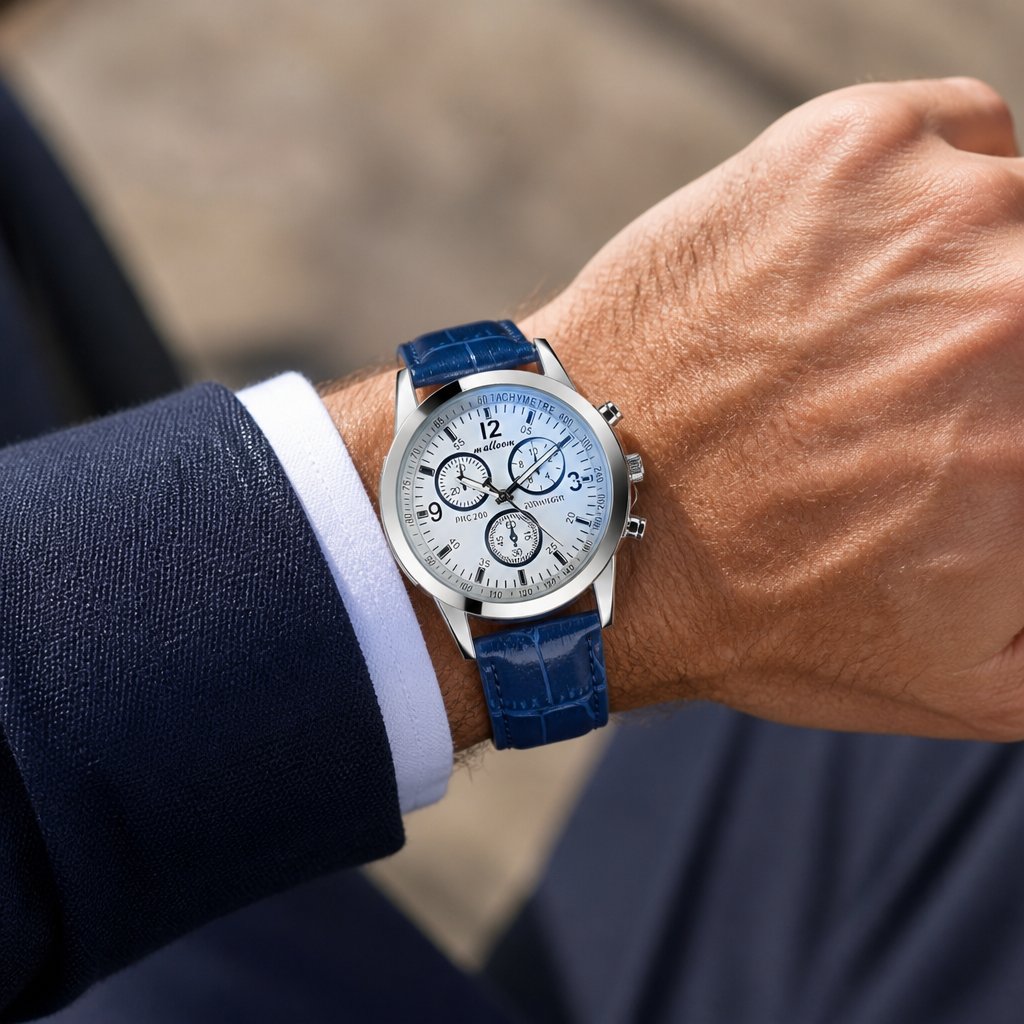 Horloge MA-3207 - Blauw / Wit