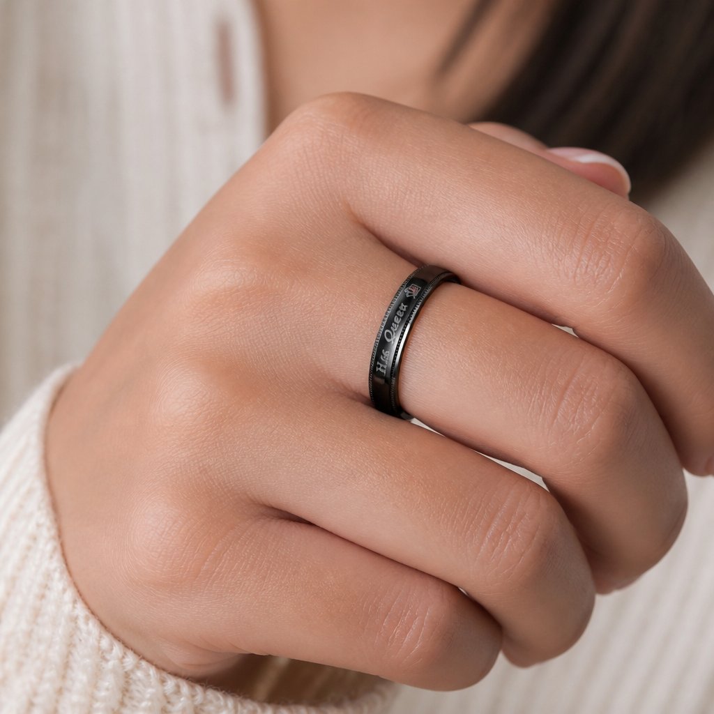 Ring His Queen - Zwart / 65mm