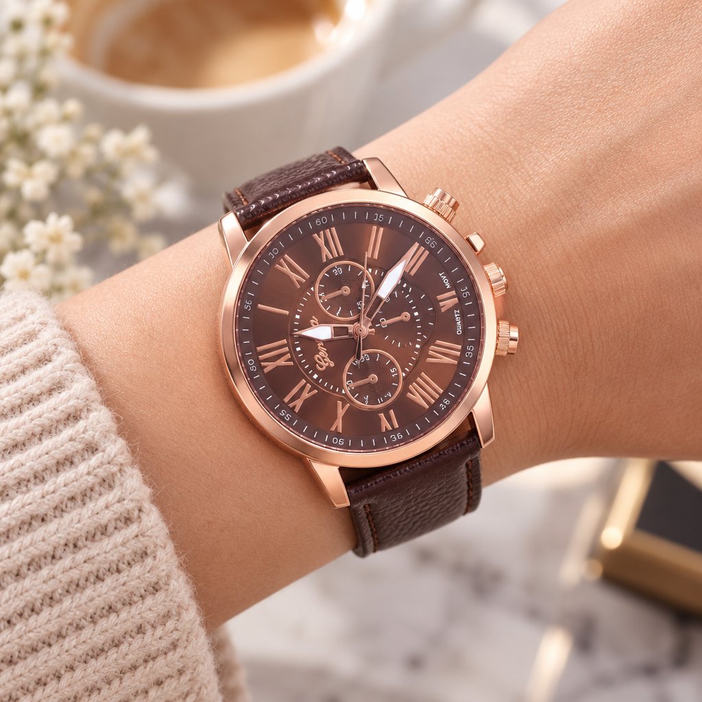 Horloge AD-33536 - Donkerbruin